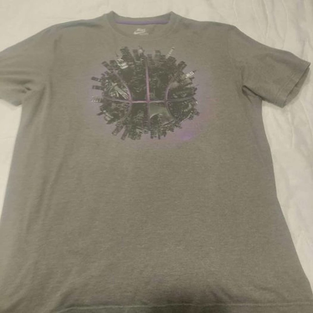 Grey n Purple Nike Basketball XL T-shirt